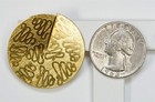 Designer ATELIER ZOBEL Signed 18K Yellow Gold Disc Earrings — photo 5