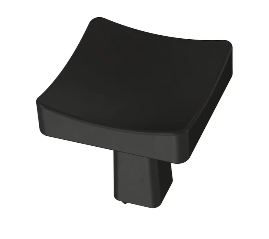 12-Pack Brainerd 1” (25mm) Flared Square Knob Flat Black (P39934W) - Image 2 of 4