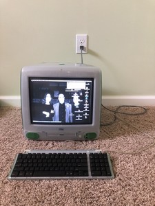Vintage Apple iMac G3 GREEN LIME Computer PC Mac OS 9.1 WORKING w