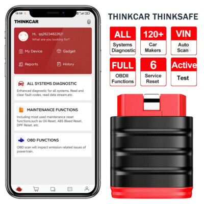 Thinksafe Profi OBD2 Diagnosegerät Bluetooth Alle System 6 Reset KFZ Scanner DE