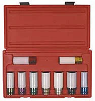Sunex Tools 2849 9 Piece Thinwall Color Coated Protective Wheel Sockets
