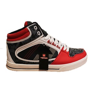 mens red and white trainers