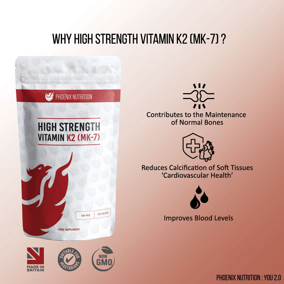 High Strength Vitamin K2 MK-7 500mcg Tablets | eBay