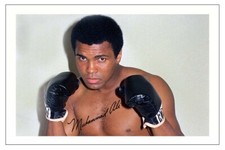 MUHAMMAD ALI BOXING SIGNED AUTOGRAPH PHOTO PRINT