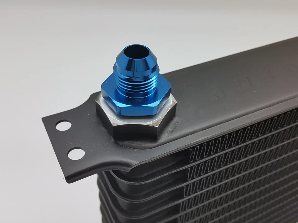 Accesorios de puerto de enfriador de aceite de motor de carreras negro 7 filas AN -10 intercambiables Foto 4 de 4