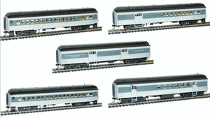 Rivarossi-Southern-Pacific-60ft-Passenger-RPO-Baggage-Coaches-Set-Of-5-Cars