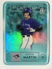 Austin Martin 2021 Bowman Platinum Die Cut Aqua 17/25 Blue Jays Twins