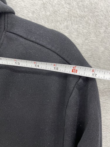 Tony HAWK Hoodie Men's Size Large Solid Black Sweater Long Sleeve Side Zippers - Picture 9 of 11
