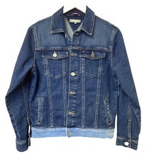 Women’s Vintage Tommy Hilfiger Blue Denim Jacket Size Uk 14 Vgc