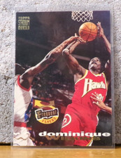 COOL BASKETBALL CARD OF DOMINIQUE WILKINS ATLANTA HAWKS TOPPS FREQUENT FLYERS