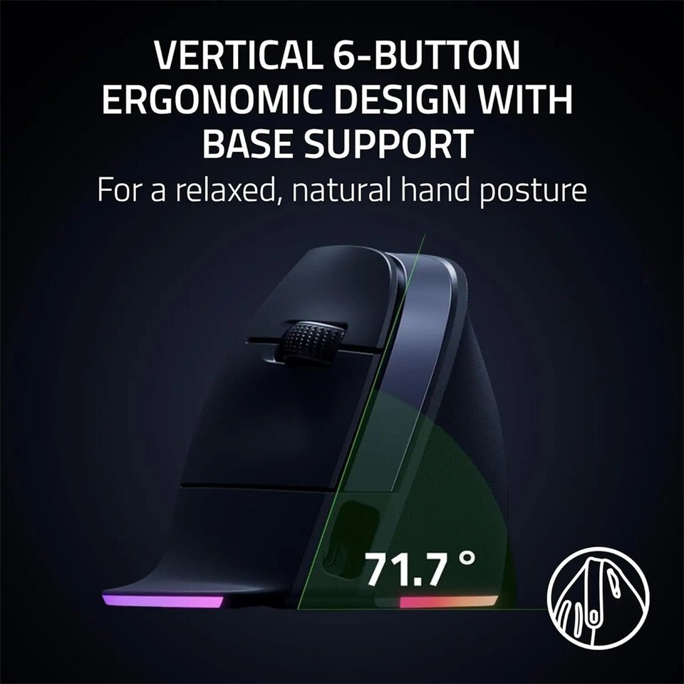Razer Pro Click V2 Vertical Right-handed Vertical Ergonomic Wireless ...