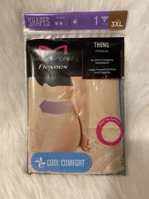 Maidenform Flexees Shapewear Women’s Size 3XL Beige Stretchy Thong NWT