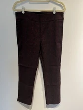 Erica Taylor Pants StitcH Fix Work Wear Burgundy Python Womens Size Large NWOT