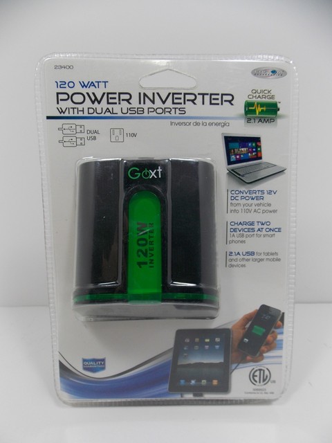 Goxt 23400 120w Inverter With Dual Usb Port Great For Camping Or