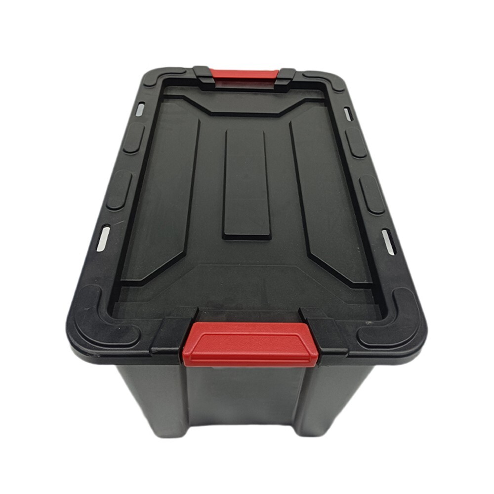 3x 55L Heavy Duty Plastic Storage Box Crate Tote Box Organiser Bin Tub