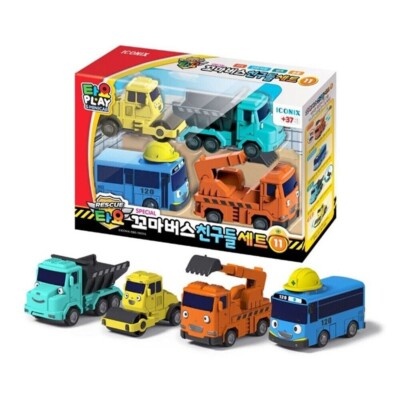 Tayo The Little Bus Friends Special Set 11 (Bagger, Tayo, Dump, RollRoll)