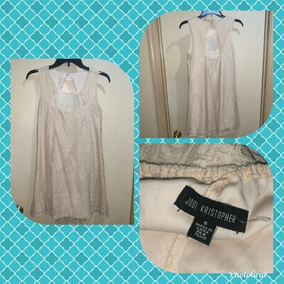 Jodi Kristopher SZ S Dress Lace sleeveless NUDE CUT-OUT BACK | eBay Jodi Kristopher SZ S Dress Lace sleeveless NUDE CUT-OUT BACK | eBay