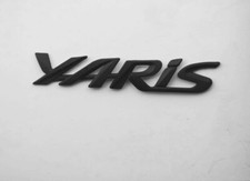 New Yaris Matt Black Color Logo Emblem Badge For Rear Toyota Yaris Vitz