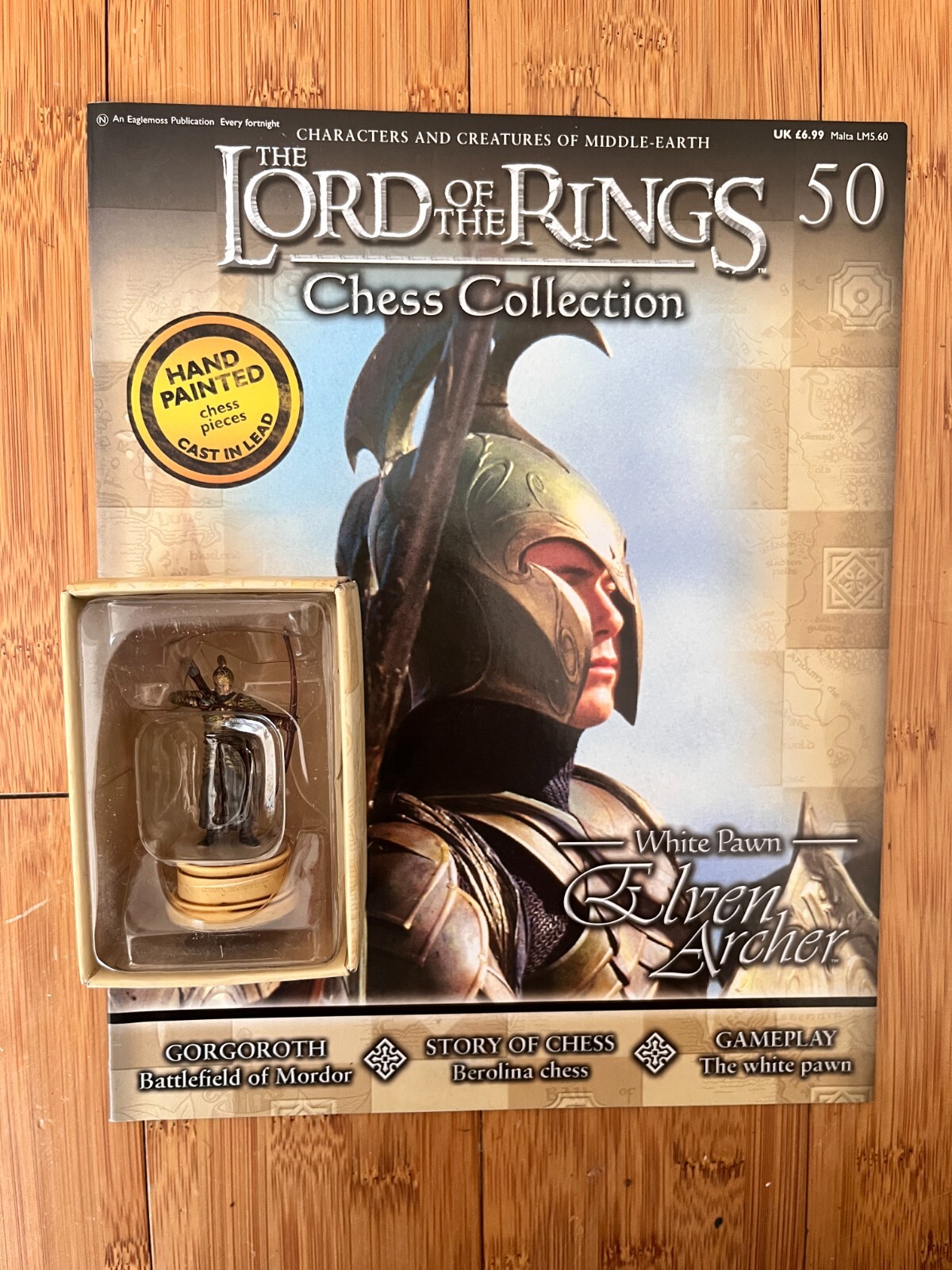 LORD OF THE RINGS CHESS COLLECTION ISSUE 50 ELVEN ARCHER EAGLEMOSS FIGURE & MAG