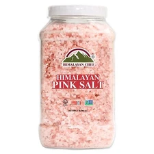  Pink Himalayan Salt Coarse Grain, Plastic Jar - 5 Lbs. For Refill