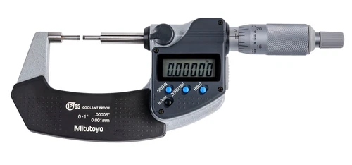 Mitutoyo 331-351-30 - Digimatic Spline Micrometer 0"- 1"/ 25mm SPC IP65 (10mm)
