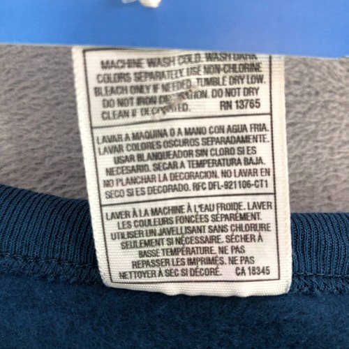 Vintage Fruit Of The Loom Sweatshirt Mens XL Blue Blank 90s Y2K Deadstock NOS - Picture 5 of 11
