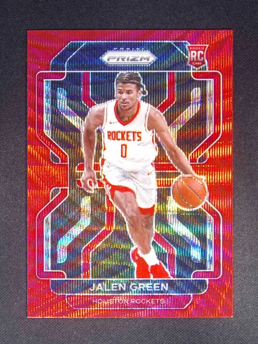 2021-22 Panini Prizm Jalen Green #306 RC Rookie Red Ruby Wave
