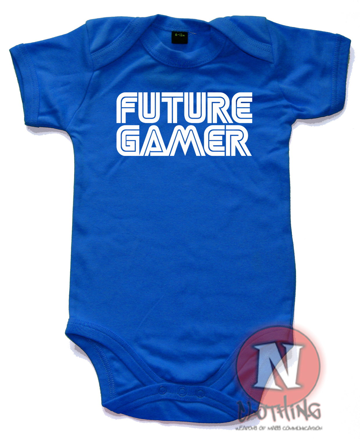 Naughtees Clothing Future Gamer Cute Gaming Babygrow Baby Suit vest Xbox 