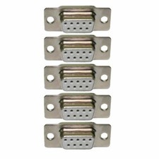 9 Pin Female D9 D-Sub Socket Solder Chassis Connector RS232 Serial DB9 5 PACK