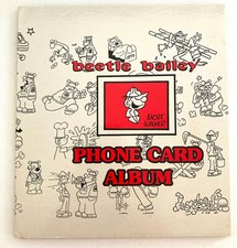 Rare Hand Signed Mort Walker Beetle Bailey AmeriVox Phone Card Album 5 Card Set