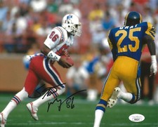 Stanley Morgan signed New England Patriots 8x10 photo autographed 3 JSA