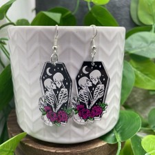 2.5  Silver-tone Acrylic Retro Drop Dangle Earring Set New Free Ship C1365