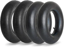 GIGOOL 4.80/4.00-8" Replacement Tire and Inner Tube Set, 2 Pack, 15" Heavy Duty 