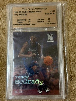 1998-99 SkyBox Molten Metal Tracy McGrady #116 The Final Authority GEM MT 10