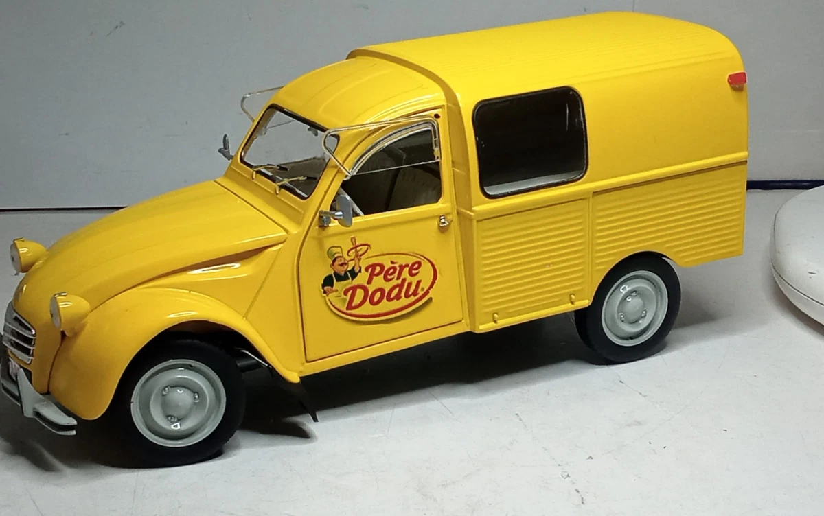 Miniature Norev 1/18 – Citroën 2CV Rouge Déco Blanc, Édition Limitée 100pc