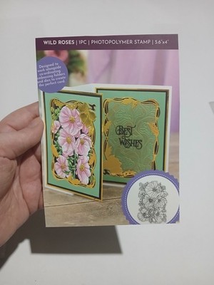 Sheena Wildrosen Photopolymer Blumen Hintergrund Stempel