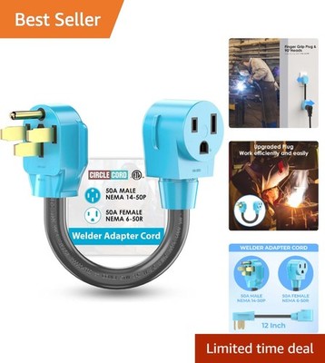 Welder Power Adapter Cord 50 Amp NEMA 14-50P to 6-50R Heavy Duty STW
