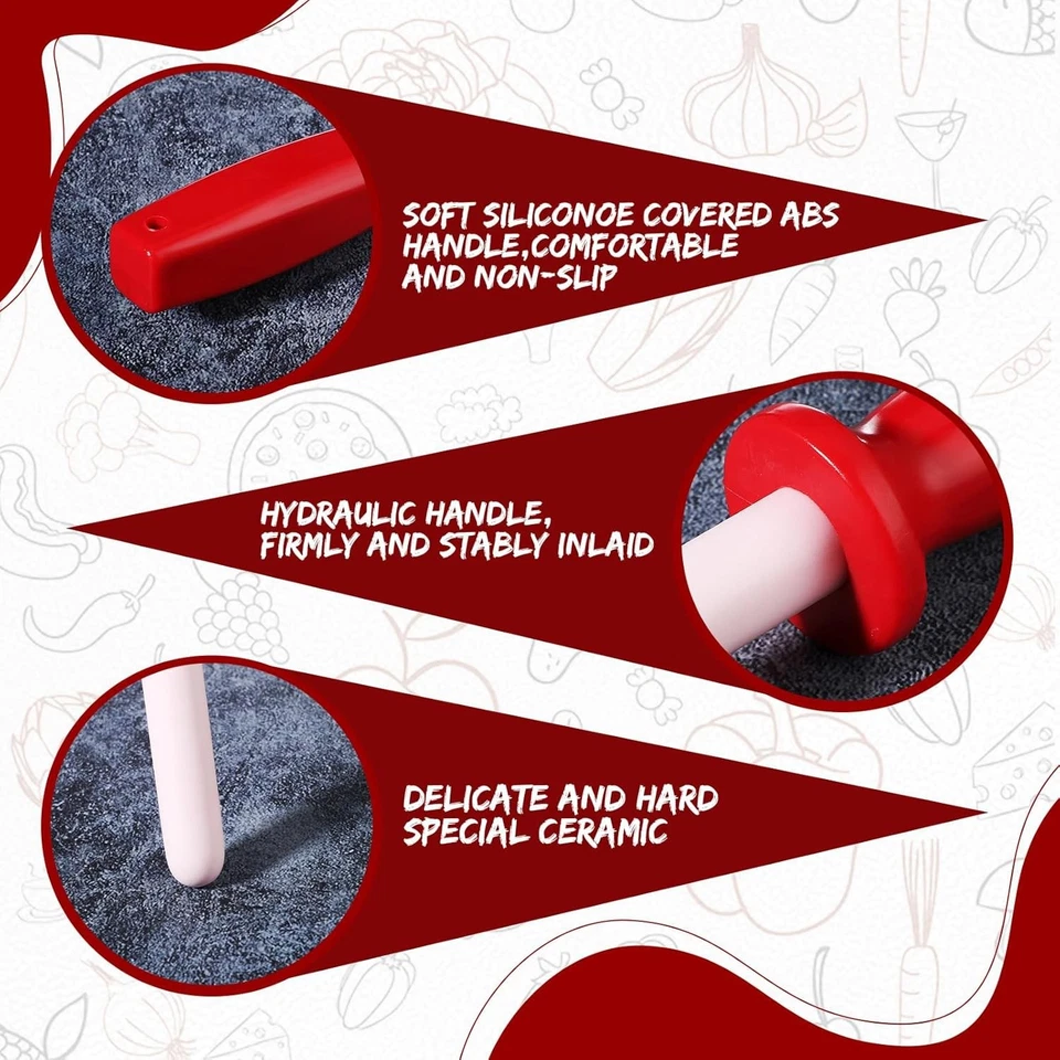 Ceramic Sharpening Rod, Lightweight Durable 11 Inch Honing Rod with... - Image 3 of 4