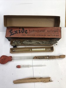 Vintage Exide Hydrometer Syringe Electric Storage Battery Company