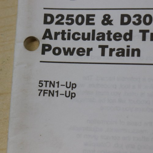 Camión de volteo CAT D250E D300E OPERACIÓN DEL SISTEMA DE TREN ELÉCTRICO Manual de servicio de taller - Imagen 2 de 5