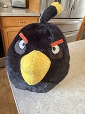 Angry Birds Black Bird Plush 10" No Sound no longer works VGUC