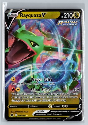 Rayquaza V Holo Ultra Rare Crown Zenith 100/159 LP