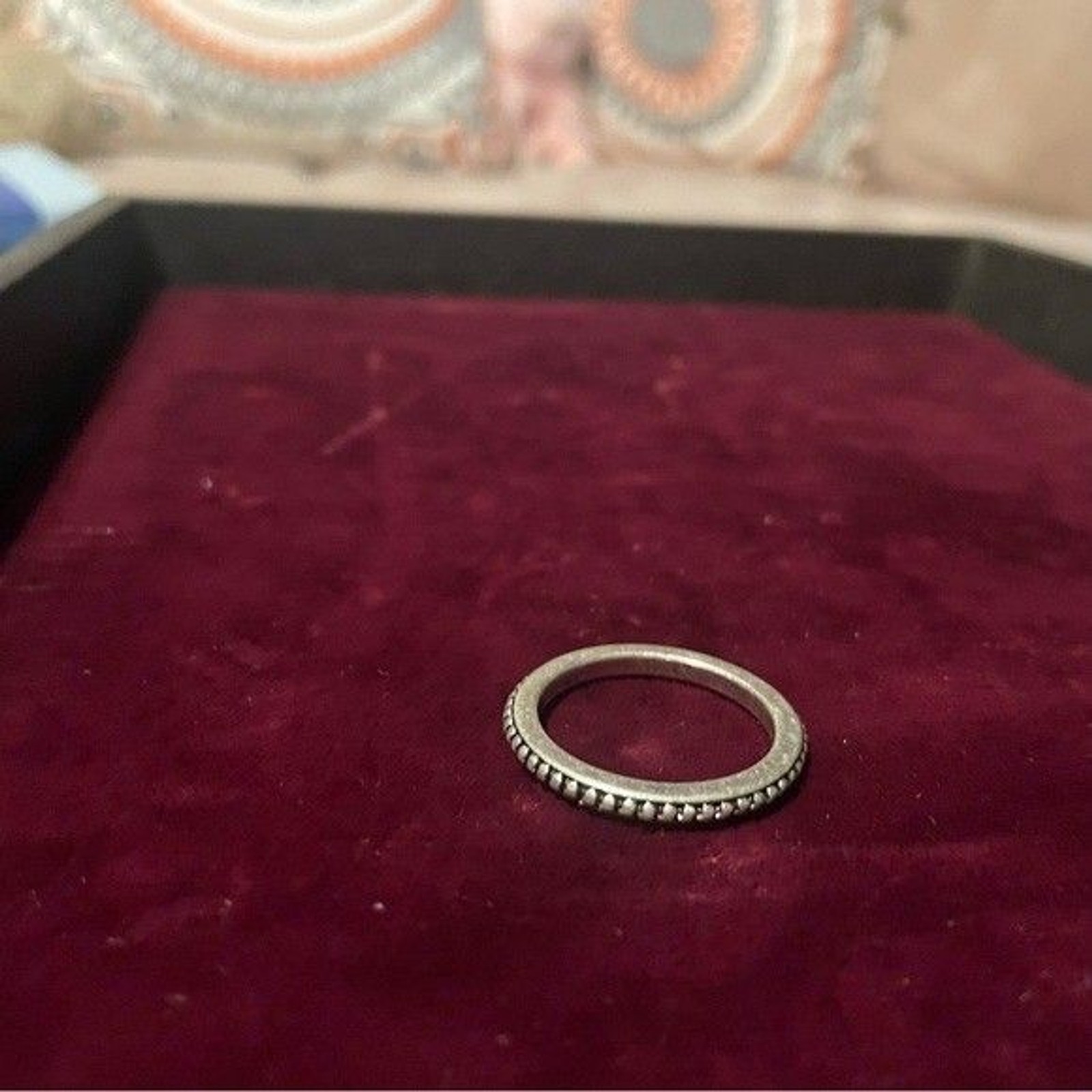 Silver Tone Stackable Statement Ring Set with Bla… - image 9