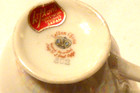 Vintage Lefton Hand Painted Lusterware Teacup & Saucer Apple Gold Trim Crown — photo 6
