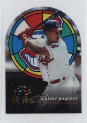 1996 Leaf Studio Stained-Glass Stars Manny Ramirez #11 6e0