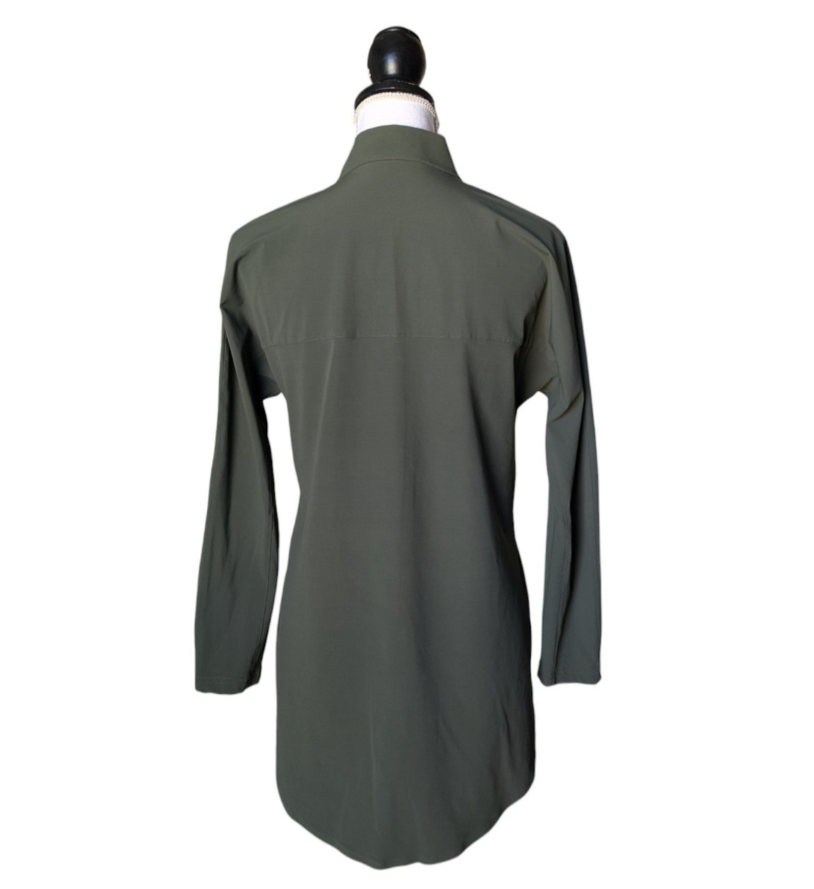 Aday Something Borrowed Moss Green Snap Button Tu… - image 2