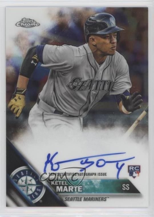 2016 Topps Chrome Rookie Auto Ketel Marte #RA-KM Auto k2s