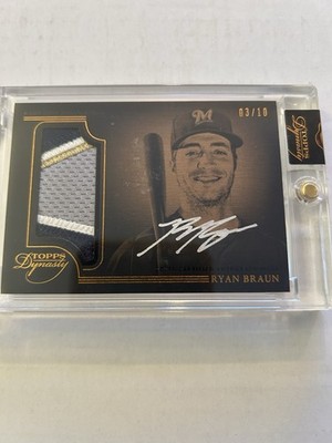 2014 Topps Dynasty - Autograph Patches Ryan Braun #AP RB7 /10 Brewers Brewers