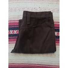 Vtg 60s 70s Wrangler Flare Bell Bottoms Pants Brown Denim Jeans 15/16" Usa