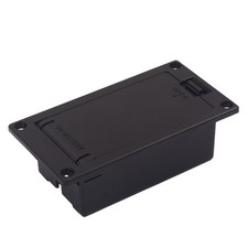 9V Battery Case Flat Mount Black for Guitar Bass Instruments